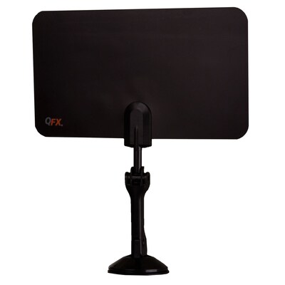 QFX® ANT-7 HD/DTV/UHF/VHF/FM Ultra Flat Indoor Antenna, Black