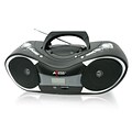 Axess® PB2707 Portable Boombox MP3/CD Player With Text Display/AM/FM Stereo/SD/MMC/AUX Inputs, Black