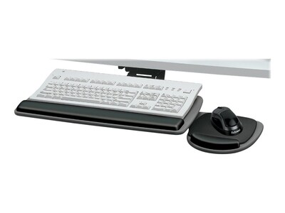 Fellowes® Standard Keyboard Tray; Black/Graphite Gray; 8(W) x 9 1/4(D) Mouse