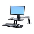 Ergotron® WorkFit-A Display Stand With Suspended Keyboard Single HD; Black