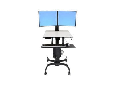 Ergotron® WorkFit-C Up To 32.5 lbs. 22 LCD Monitor Dual Sit-Stand Workstation Computer Stand