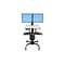 Ergotron® WorkFit-C Up To 32.5 lbs. 22 LCD Monitor Dual Sit-Stand Workstation Computer Stand