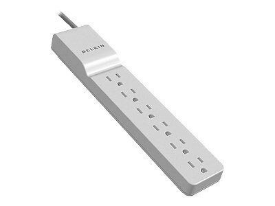 Belkin® BE106000-2.5 6-Outlets 555 Joule Home/Office Surge Protector With 2.5 Cord
