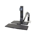Ergotron® WorkFit-A Dual Monitor Stand With Worksurface+ For 24 Monitor