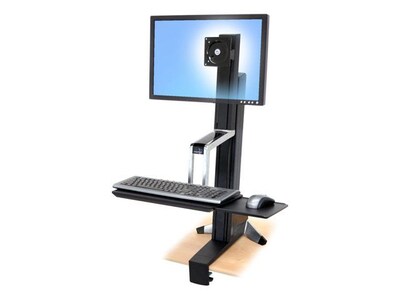 Ergotron® 33344200 WorkFit-S Sit-Stand Work Station; Up To 16 - 28 lbs.