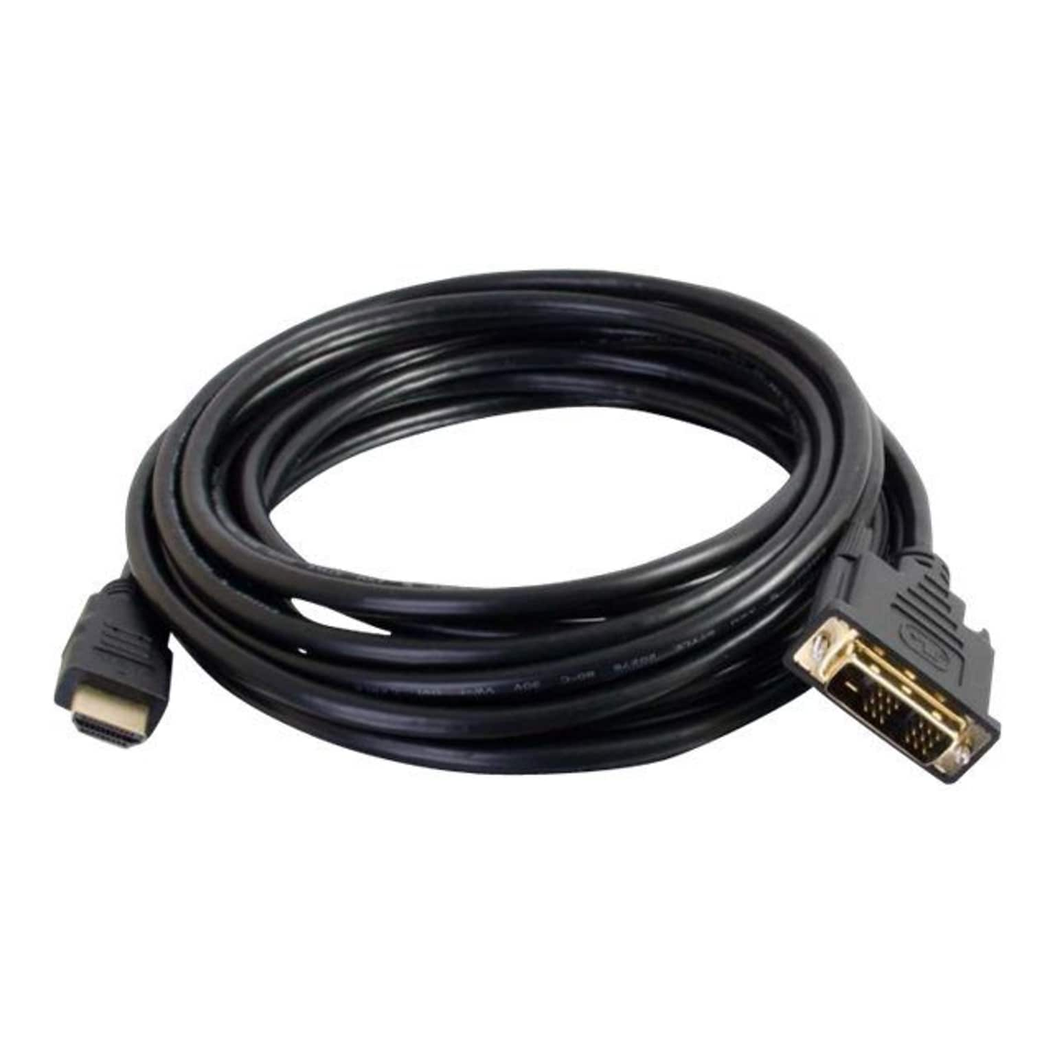 C2G® 42516 6.6 HDMI to DVI-D Single Link Male/Male Digital Video Cable; Black