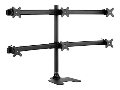Spacedec® Freestanding Hexagonal Display Monitor Stand; Black, Up To 17 1/2 lb