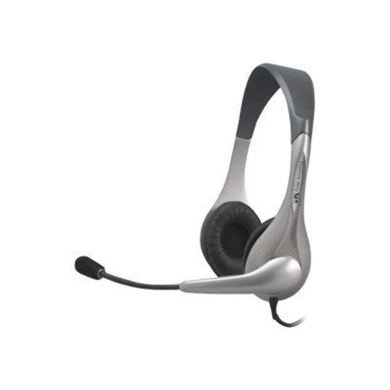 Cyber Acoustics AC-201 Speech Recognition Over-the-Head Stereo Headset and Boom Mic