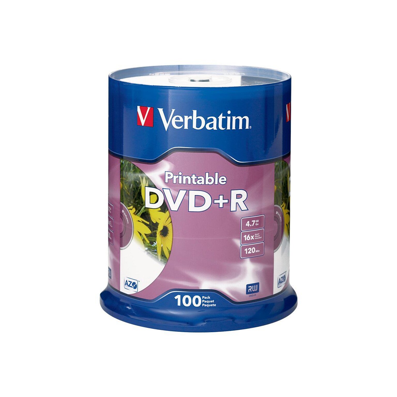Verbatim 95145 16x DVD+R, White Inkjet Printable