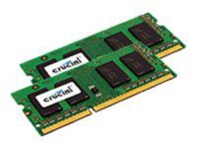 Micron® CT2KIT25664BF160B 4GB(2 x 2GB) DDR3 204-Pin SDRAM PC3-12800 SoDIMM Memory Module Kit
