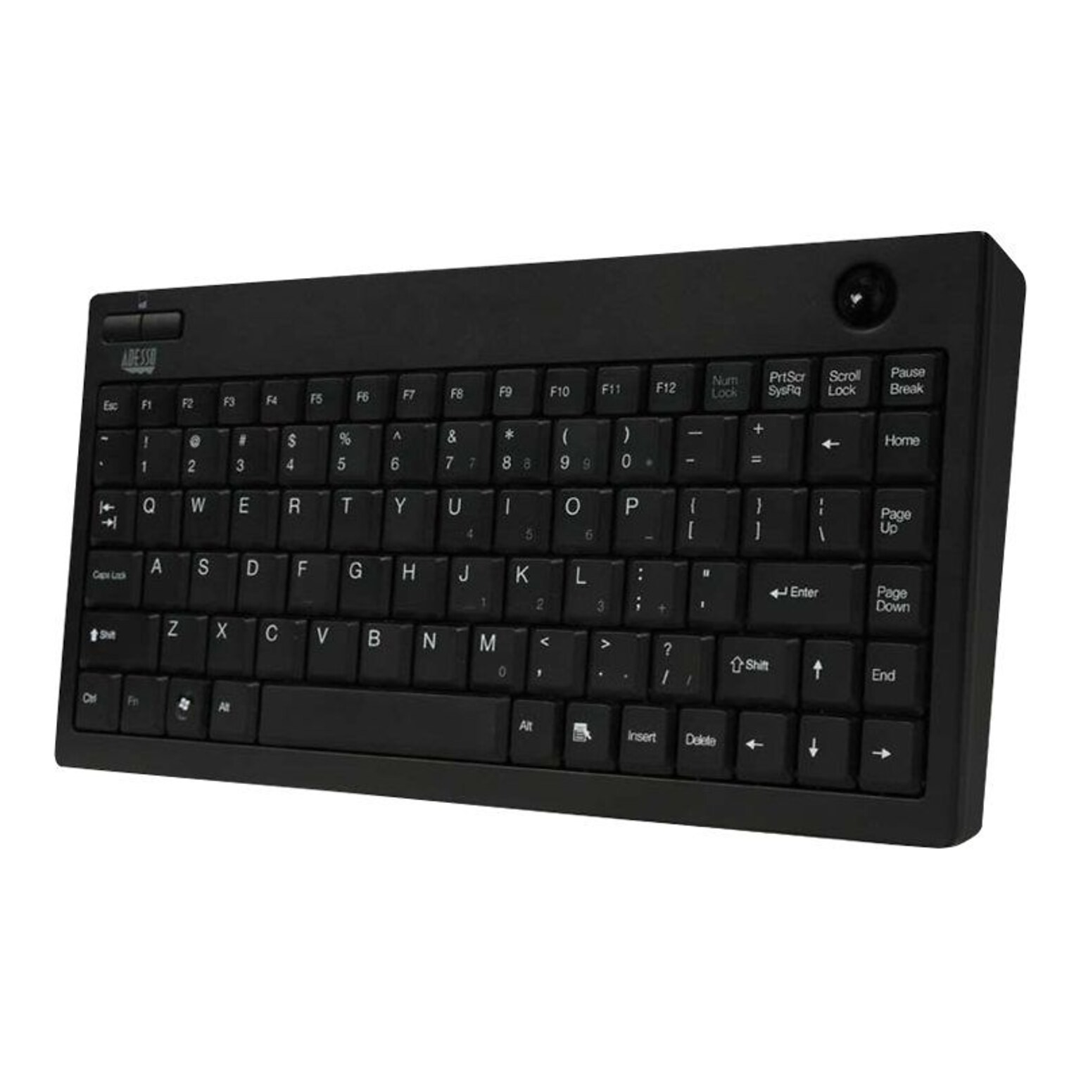 Adesso® AKB-310UB Mini Trackball USB Keyboard