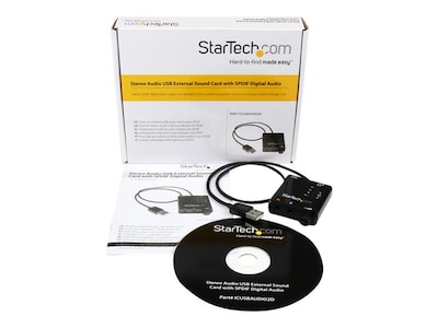 Startech USB Stereo Audio Adapter External Sound Card With SPDIF Digital Audio