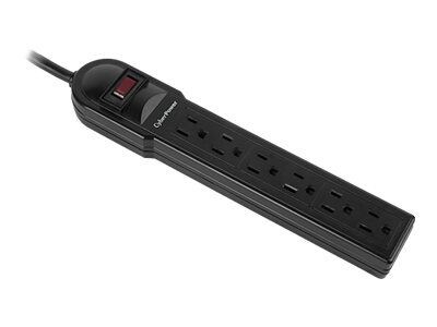 Cyberpower Essential Series 6 Outlet Surge Protector, 6 Cord, 900 Joules (CSB606)