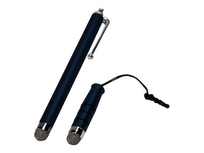 QVS® IS2C-BL Q-Stick Capacitive Fabric Tip Stylus and Mini-Stylus Combo; Blue