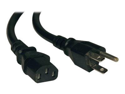 Tripp Lite® SJT 5-15P/C13 Computer Power Cord, 18 AWG, 25