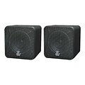 Pyleaudio® PCB4 Mini Cube Speakers; Black