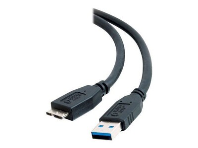 C2G® 6.5 USB 3.0 A Male to Micro B Male Cable, Black1