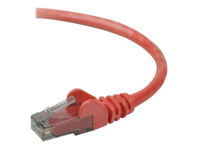 Belkin™ A3L980-20-RED-S 20 RJ-45 Male/Male Cat 6 Snagless UTP Patch Cable; Red