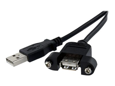 StarTech 3 USB Female to Male Extension Cable, Black