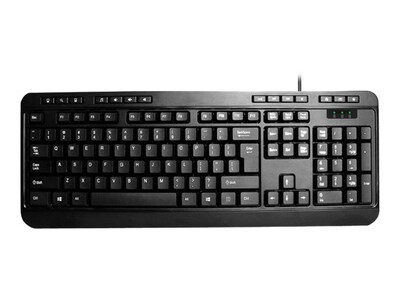 Adesso Multimedia Desktop Wired Keyboard, Black (AKB-132UB)