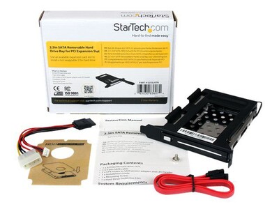 Startech S25SLOTR 2 1/2 SATA Removable Hard Drive Bay For PC Expansion Slot