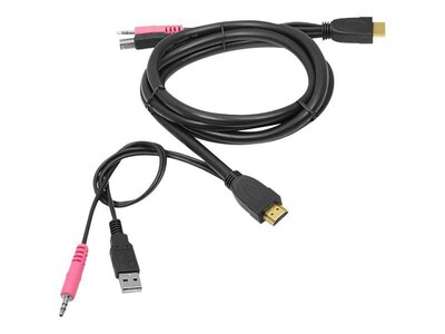 Siig® 5.9 USB HDMI KVM Cable With Audio & Mic, Black1