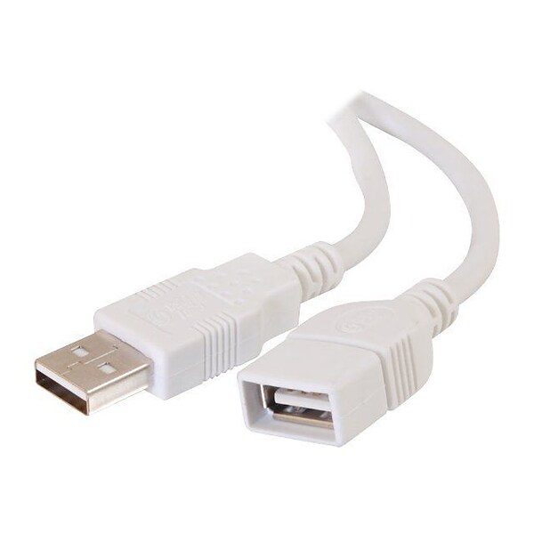 C2G® 26686 9.8 USB-A Male to Female Extension Cable; White