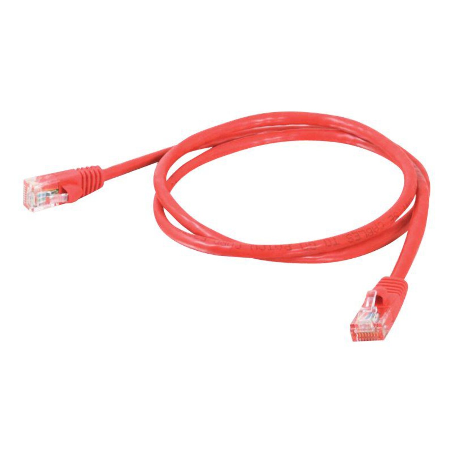C2G 15197 7 RJ-45 Male to Male CAT5e Snagless Patch Cable, Red