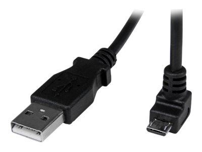 StarTech 3.3 USB 2.0 Type A Male to Down Angle Type B Male Data Transfer Cable, Black