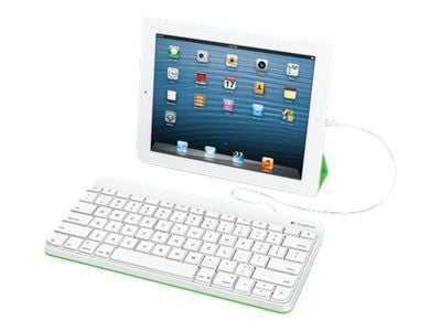 Logitech® Wired Keyboard For iPad, White (920-006341)