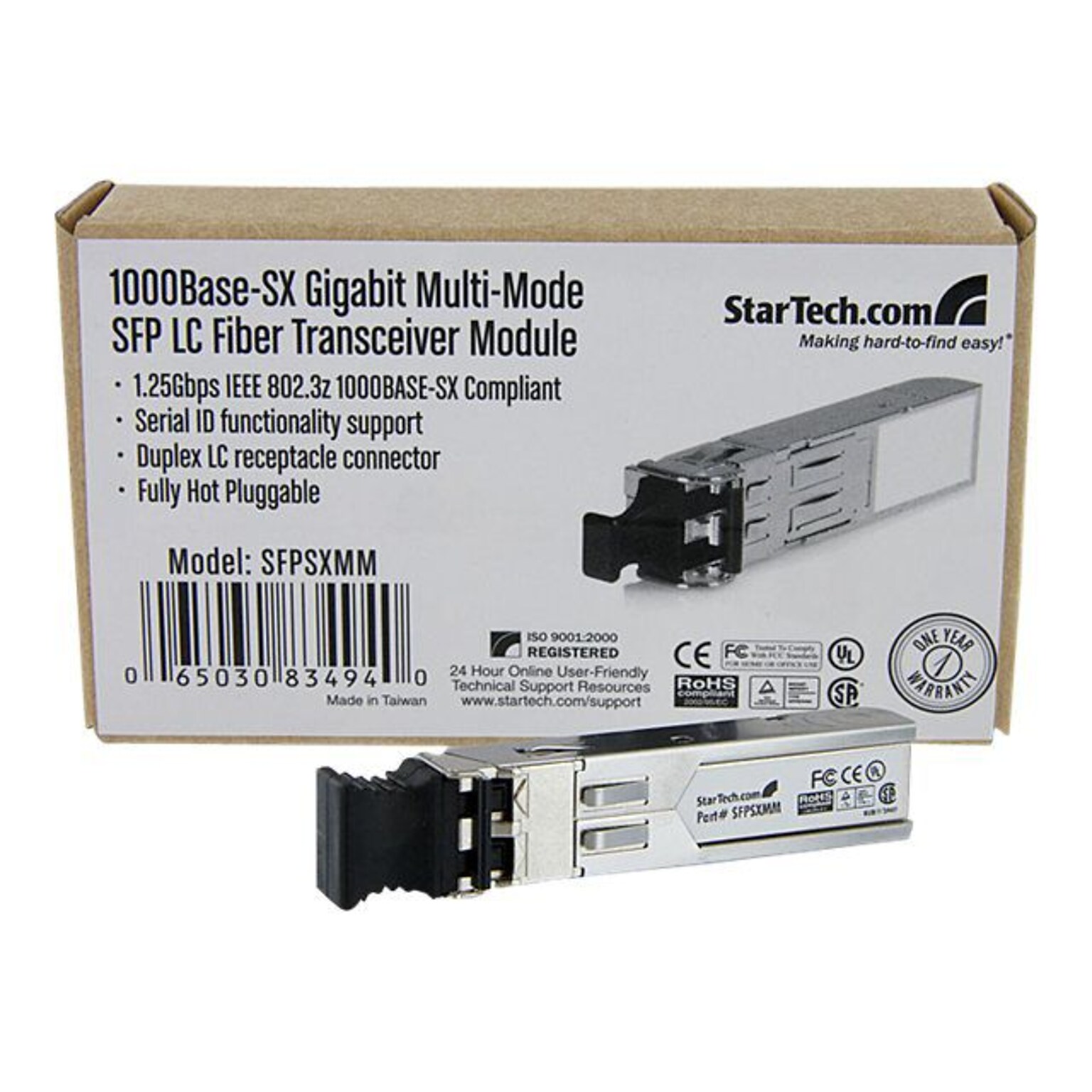 StarTech® SFPSXMM MultiMode SFP Fiber Optical Transceiver