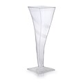Fineline Settings Wavetrends 1205 Wavey Square Champagne Flute, Clear