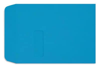 LUX Open End Open End Window Envelope, 9 x 12, Pool Blue, 250/Pack (LUX1590102-250)