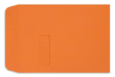 LUX 9 x 12 Open End Window Envelopes, Mandarin Orange (LUX-1590-11-50)