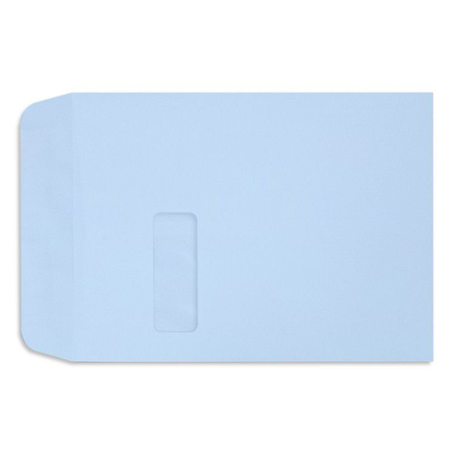 LUX Open End Open End Window Envelope, 9 x 12, Baby Blue, 500/Pack (LUX-1590-13-500)