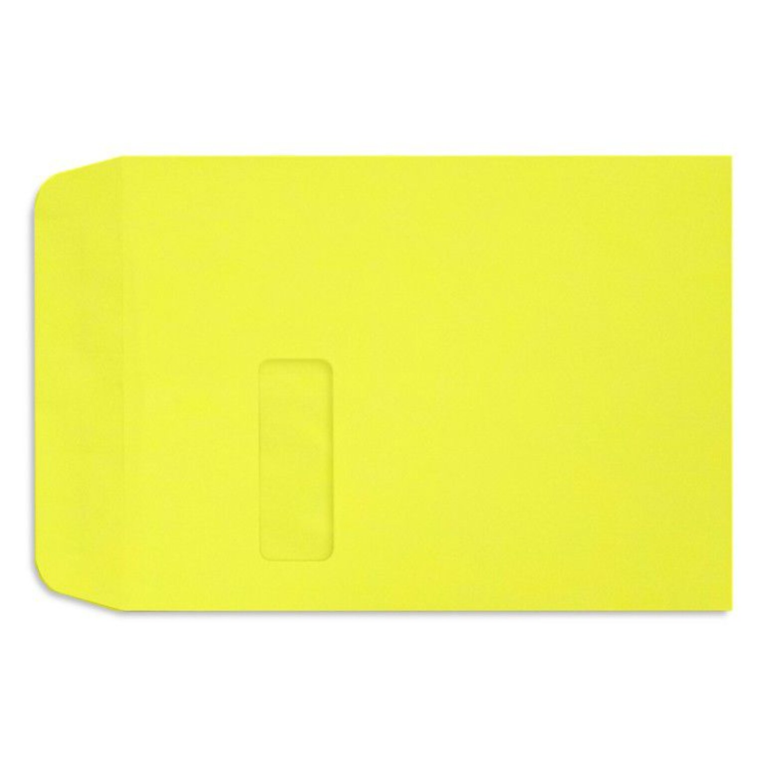 LUX Open End Self Seal Window Envelope, 9 x 12, Citrus, 50/Pack (LUX-1590-L20-50)