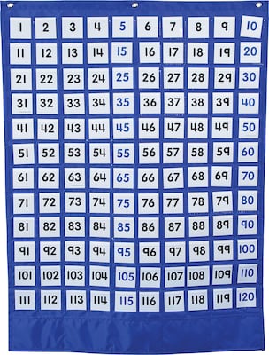Carson Dellosa Numbers 1-120 Board Pocket Chart, PreK - Grade 5