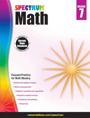 Spectrum Math Workbook (Grade 7)