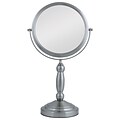 Zadro Aluminum/Stainless Steel Two Sided Vanity Swivel Mirror 15.5 x 9.5