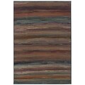 StyleHaven Abstract Brown/ Gold Indoor Machine-made Polypropylene Area Rug (67 X 93)