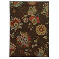 Floral Brown/ Multi Indoor Machine-made Nylon Area Rug (710 X 10)
