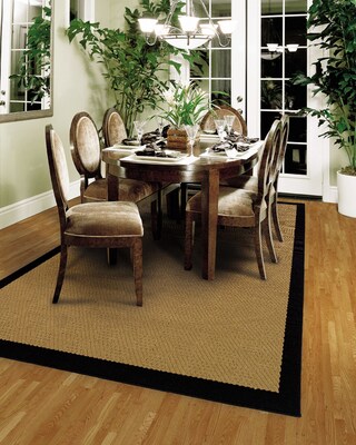 Outdoor Beige/ Black Indoor/Outdoor Machine-made Polypropylene Area Rug (5'3" X 7'6")