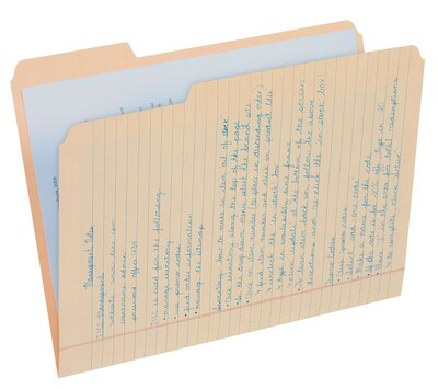 Find It® Letter 1/3 Cut File Folder Note Pad, Manila