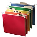 Find It Letter Tab View Hanging File Folder, Assorted Colors, 20/Pack (FT07376)