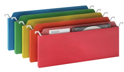 Find It® Mini Tab View Hanging File Folder, Assorted, 6/Pack