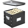 Snap-N-Store® PVC/Fiberboard Letter File Box, Black