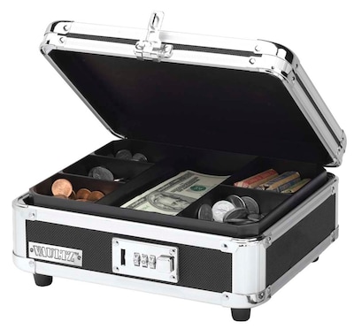 Vaultz® Locking Cash Box, Black
