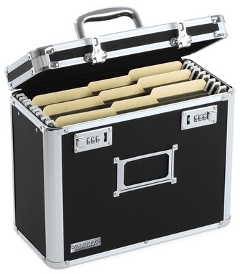 Vaultz Metal Personal File Tote, Letter, Black (VZ01187-CAM)