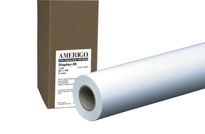 PM Company® Amerigo® Bond Inkjet Coated 95 Brightness 2 Core Wide Format Roll, 36 x 100, White (45202)