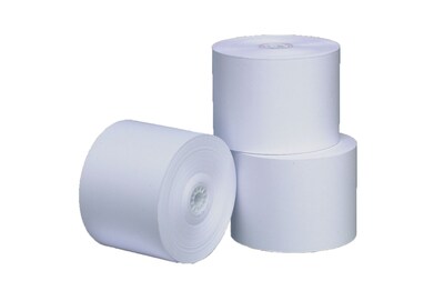 PM Company Perfection Paper Rolls, Teller Window/Financial, 3 x 150 ft, White (5479)